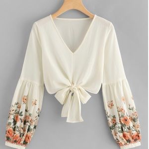 long sleeve crop top